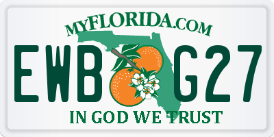 FL license plate EWBG27