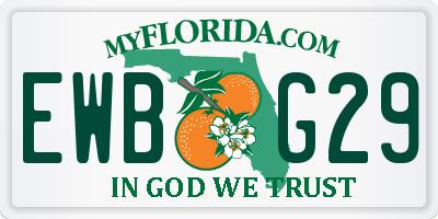 FL license plate EWBG29