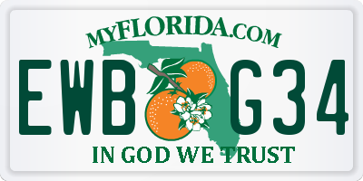 FL license plate EWBG34