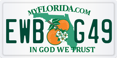 FL license plate EWBG49