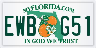 FL license plate EWBG51