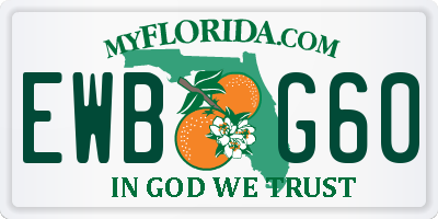 FL license plate EWBG60