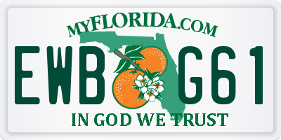 FL license plate EWBG61