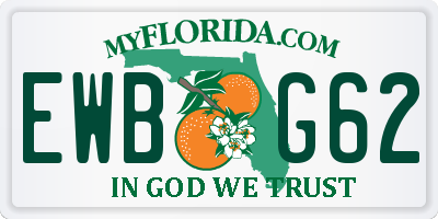 FL license plate EWBG62