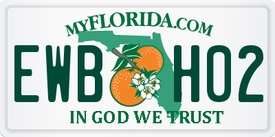 FL license plate EWBH02