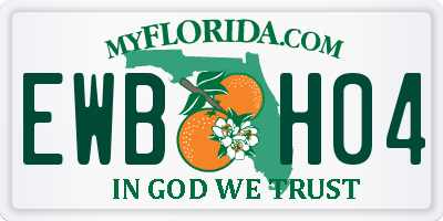 FL license plate EWBH04