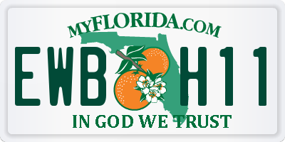 FL license plate EWBH11