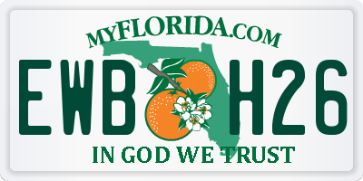 FL license plate EWBH26