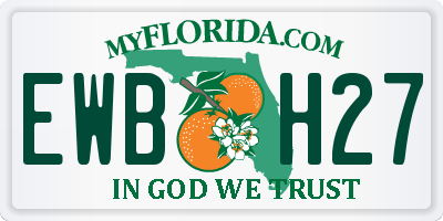 FL license plate EWBH27