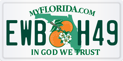 FL license plate EWBH49