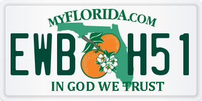 FL license plate EWBH51