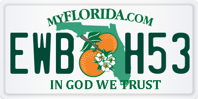 FL license plate EWBH53
