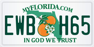 FL license plate EWBH65