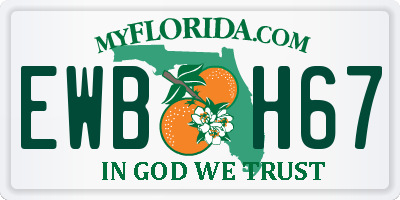 FL license plate EWBH67
