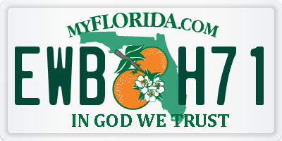 FL license plate EWBH71