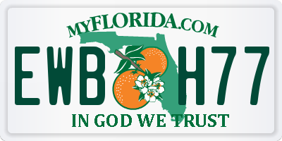 FL license plate EWBH77