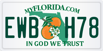 FL license plate EWBH78