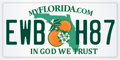 FL license plate EWBH87
