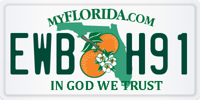 FL license plate EWBH91