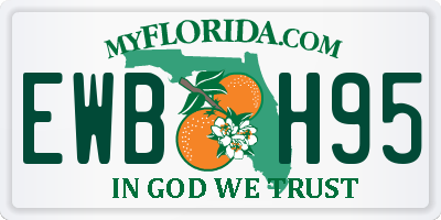 FL license plate EWBH95
