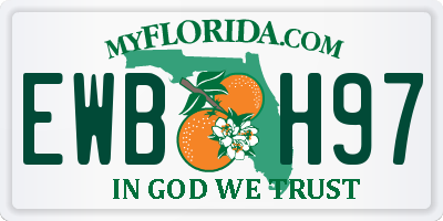 FL license plate EWBH97