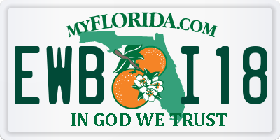 FL license plate EWBI18