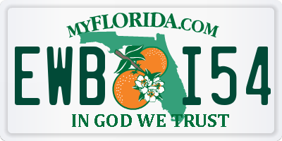 FL license plate EWBI54