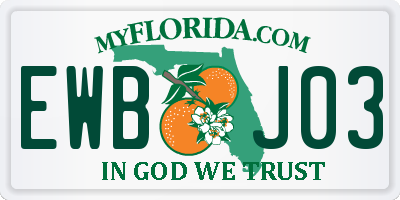FL license plate EWBJ03