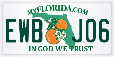 FL license plate EWBJ06