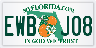 FL license plate EWBJ08