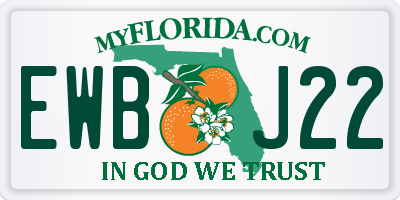FL license plate EWBJ22