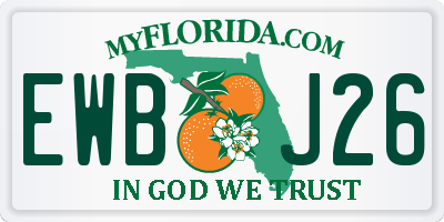 FL license plate EWBJ26