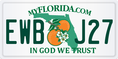 FL license plate EWBJ27