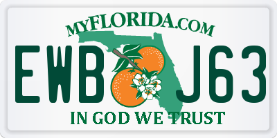 FL license plate EWBJ63