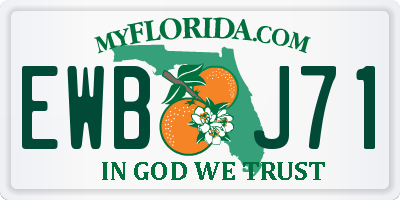 FL license plate EWBJ71