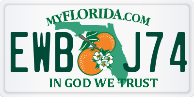 FL license plate EWBJ74