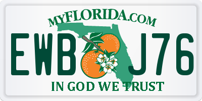 FL license plate EWBJ76