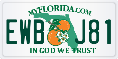 FL license plate EWBJ81