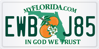 FL license plate EWBJ85