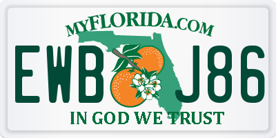 FL license plate EWBJ86