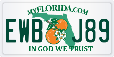 FL license plate EWBJ89