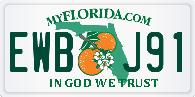FL license plate EWBJ91