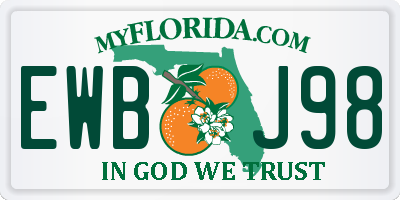 FL license plate EWBJ98
