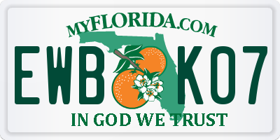 FL license plate EWBK07