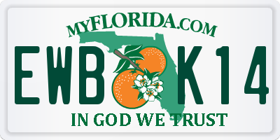 FL license plate EWBK14
