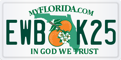 FL license plate EWBK25