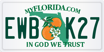 FL license plate EWBK27