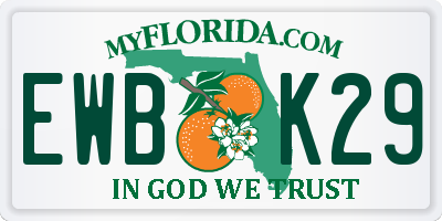 FL license plate EWBK29