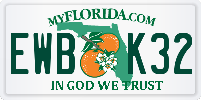 FL license plate EWBK32