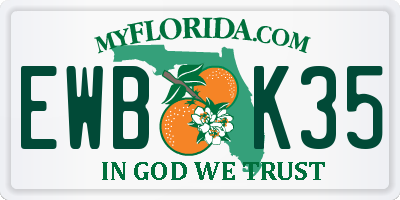 FL license plate EWBK35